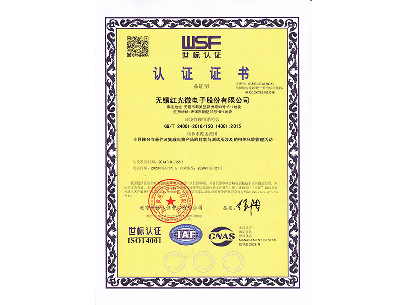 世标认证证书中文